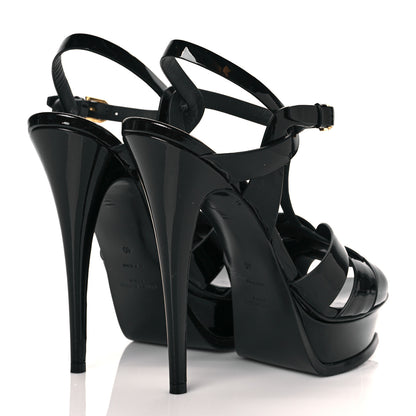 Saint Laurent Patent Tribute 105 Platform Sandals 40 Black 4 of 12