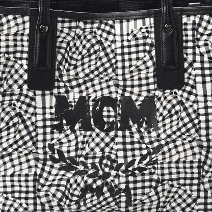 MCM Visetos Medium Liz Reversible Shopper Tote Black 14 of 15