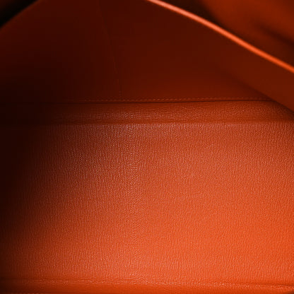 Hermes Taurillon Clemence Kelly Retourne 35 Orange 5 of 14