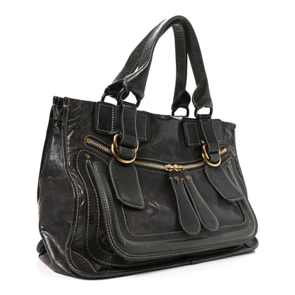 Chloe Calfskin Large Bay Tote Dark Grey 2 of 9