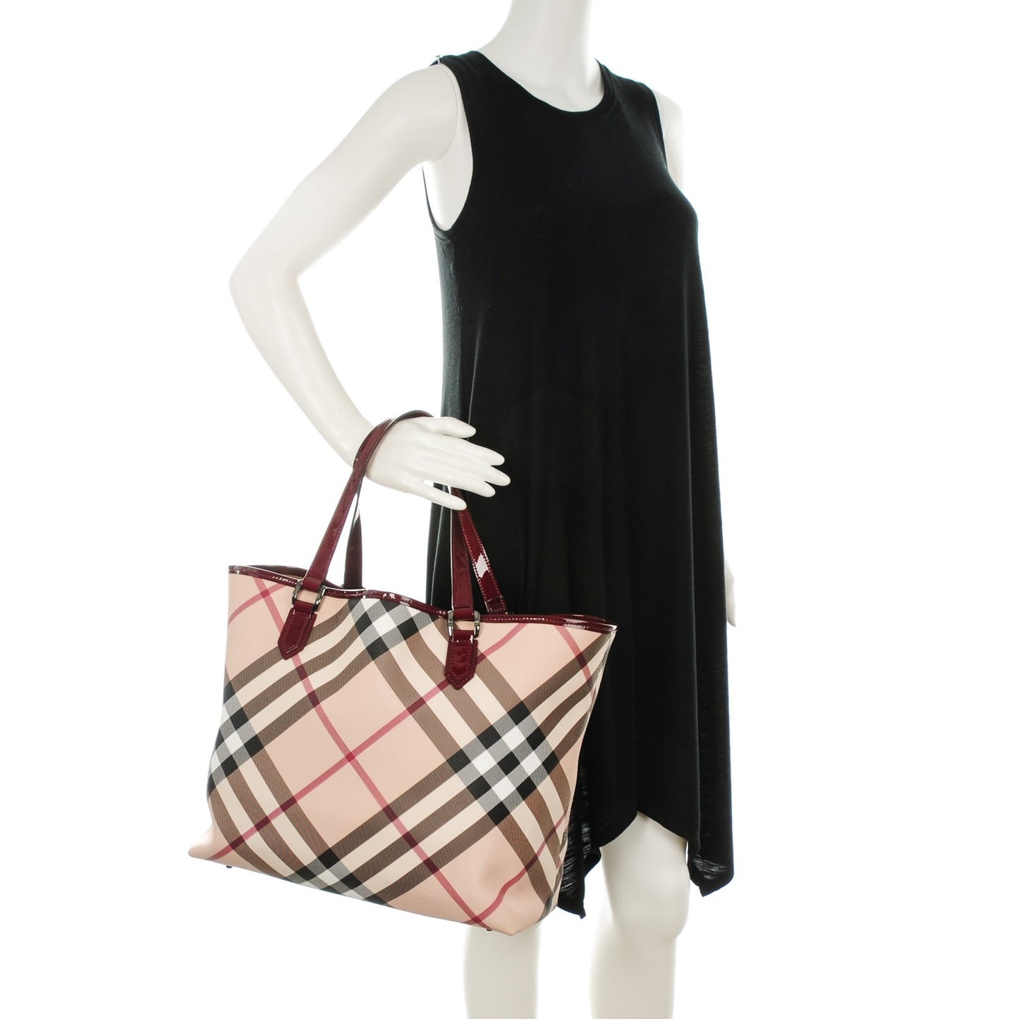 Nova Check Medium Shopper Tote Red
