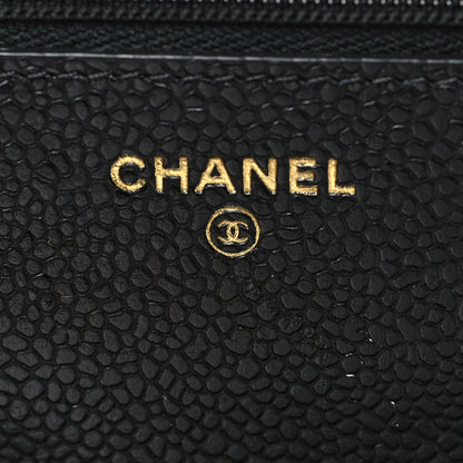 Chanel Caviar Quilted Wallet On Chain WOC Black 6 of 10