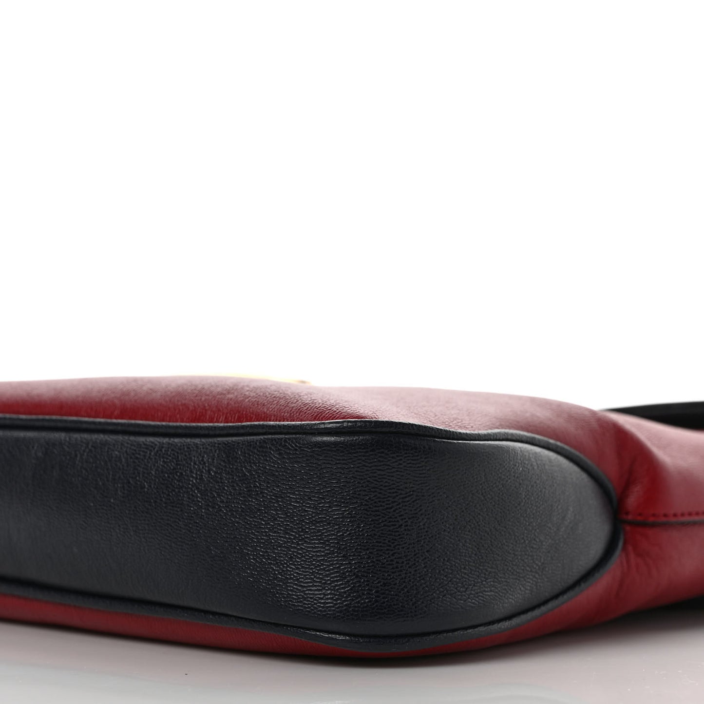 New Sakai Calfskin Lux Tri-Color Medium Dahlia Messenger Shoulder Bag New Cherry Red Sun Oil Blue