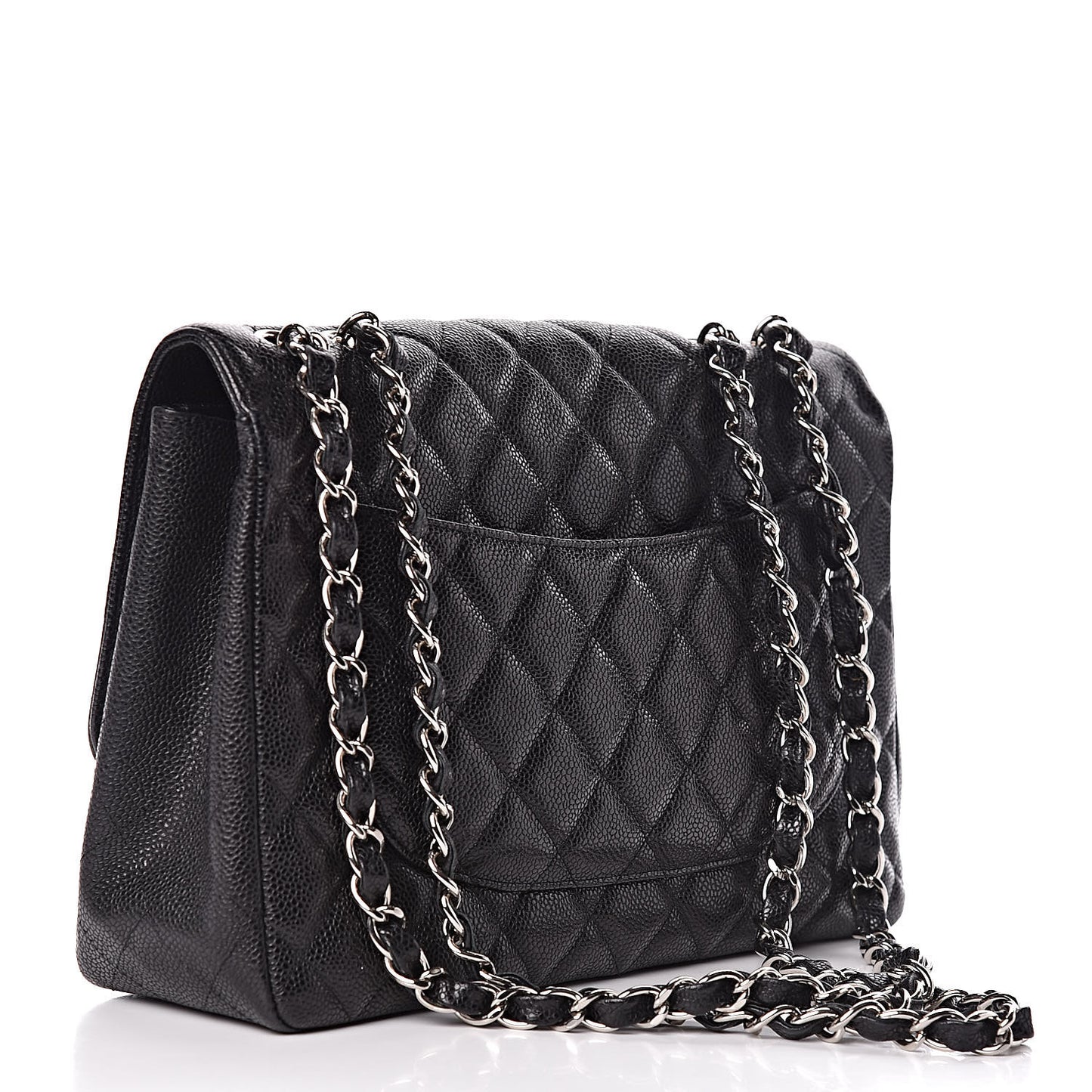 Caviar Quilted Jumbo Single Flap Black