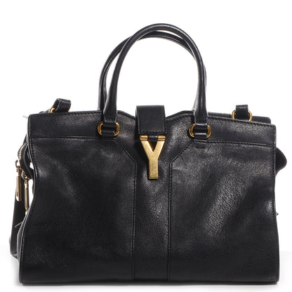 Saint Laurent Sheepskin Leather Mini Cabas ChYc Black 1 of 9