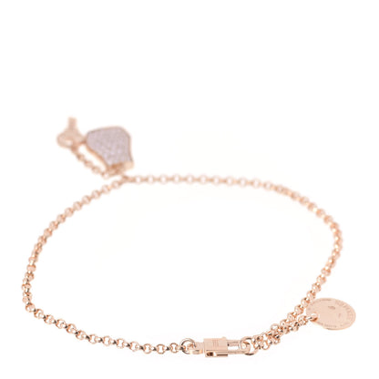 Hermes 18K Rose Gold Diamond PM Kelly Clochette Bracelet LG 5 of 5