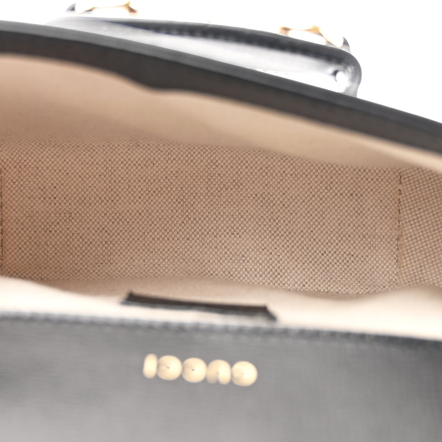 Azalea Calfskin Web Mini Horsebit 1955 Shoulder Bag Black