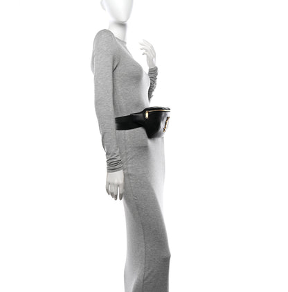 Saint Laurent Grain De Poudre Monogram Belt Bag Black 2 of 11