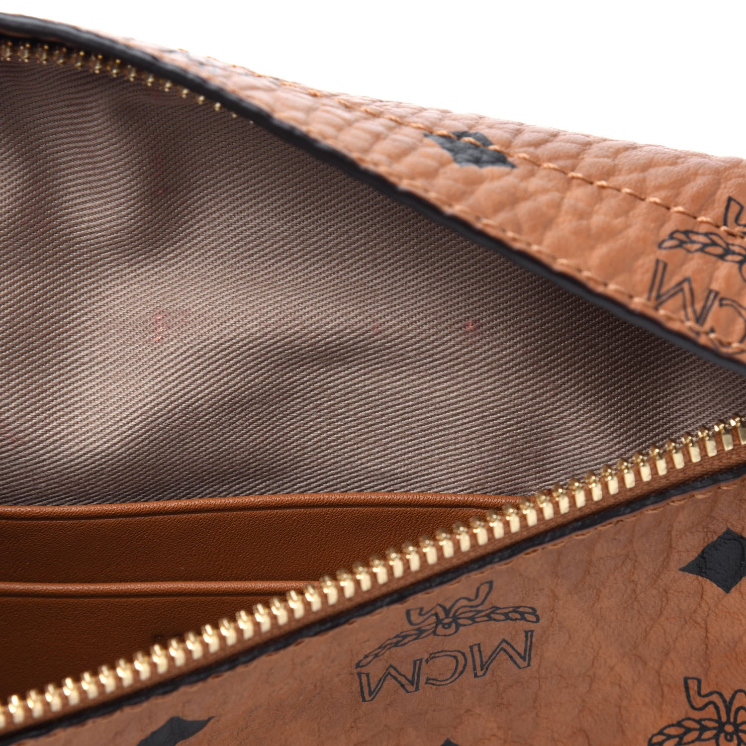 MCM Visetos Small Crossbody Belt Bag Cognac 18 of 27