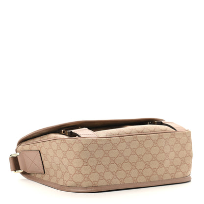 Gucci GG Plus Monogram Medium Double Buckle Flap Messenger Bag Pink 4 of 10