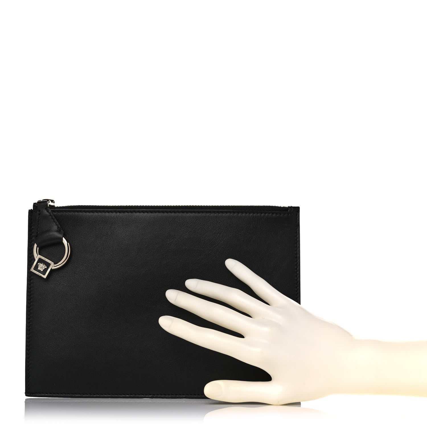 Versace Calfskin Pouch Black 2 of 12