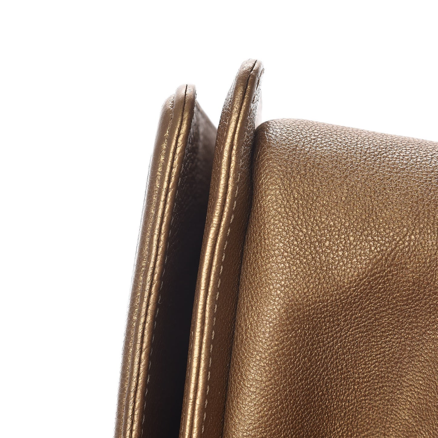 Metallic Calfskin Quilted Medium Boy Flap Dark Gold