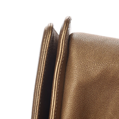 Chanel Metallic Calfskin Quilted Medium Boy Flap Dark Gold 14 of 21