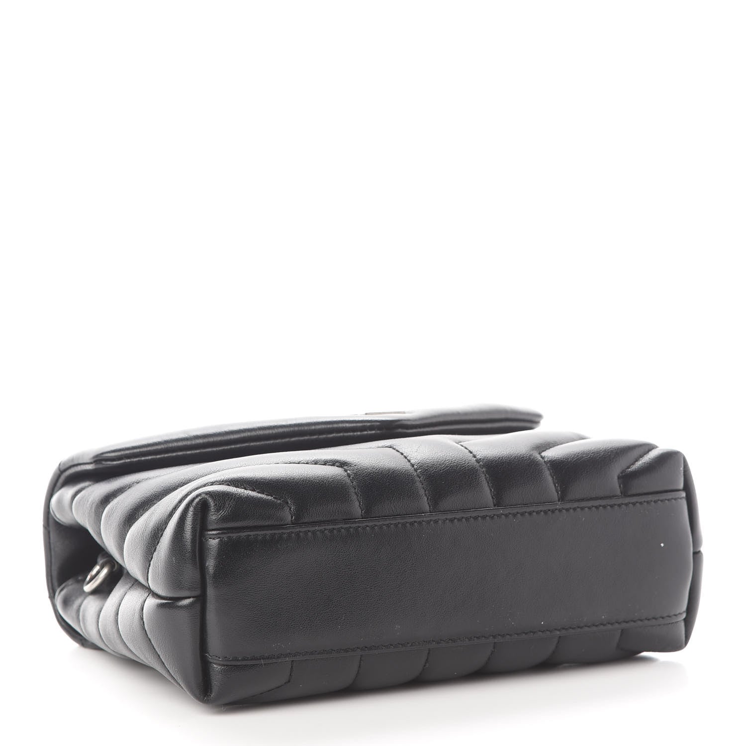 Saint Laurent Calfskin Y Quilted Monogram Toy Loulou Crossbody Bag Black 4 of 10
