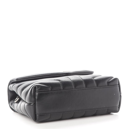 Saint Laurent Calfskin Y Quilted Monogram Toy Loulou Crossbody Bag Black 4 of 10