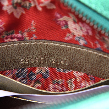 Gucci Laminated Nappa Trapuntata Mini Zumi Dome Shoulder Bag Rosso Jasmine Green Rame 6 of 9