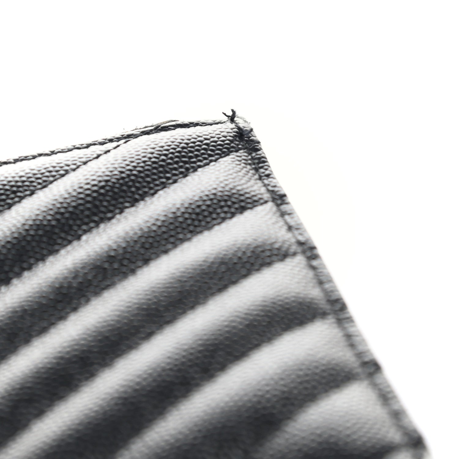 Saint Laurent Grain De Poudre Chevron Monogram Bill Pouch Black 8 of 10
