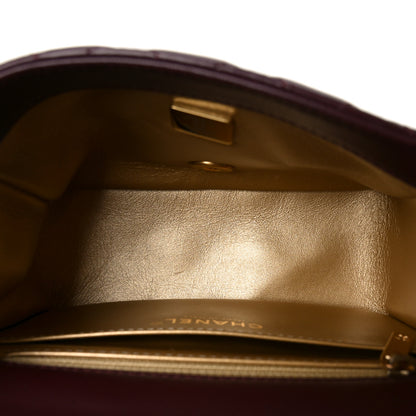Chanel Lambskin Quilted Mini Pearl Crush Flap Burgundy 5 of 11