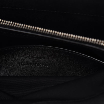 Saint Laurent Sheepskin Matelasse Chevron Monogram Large College Satchel Black 10 of 11