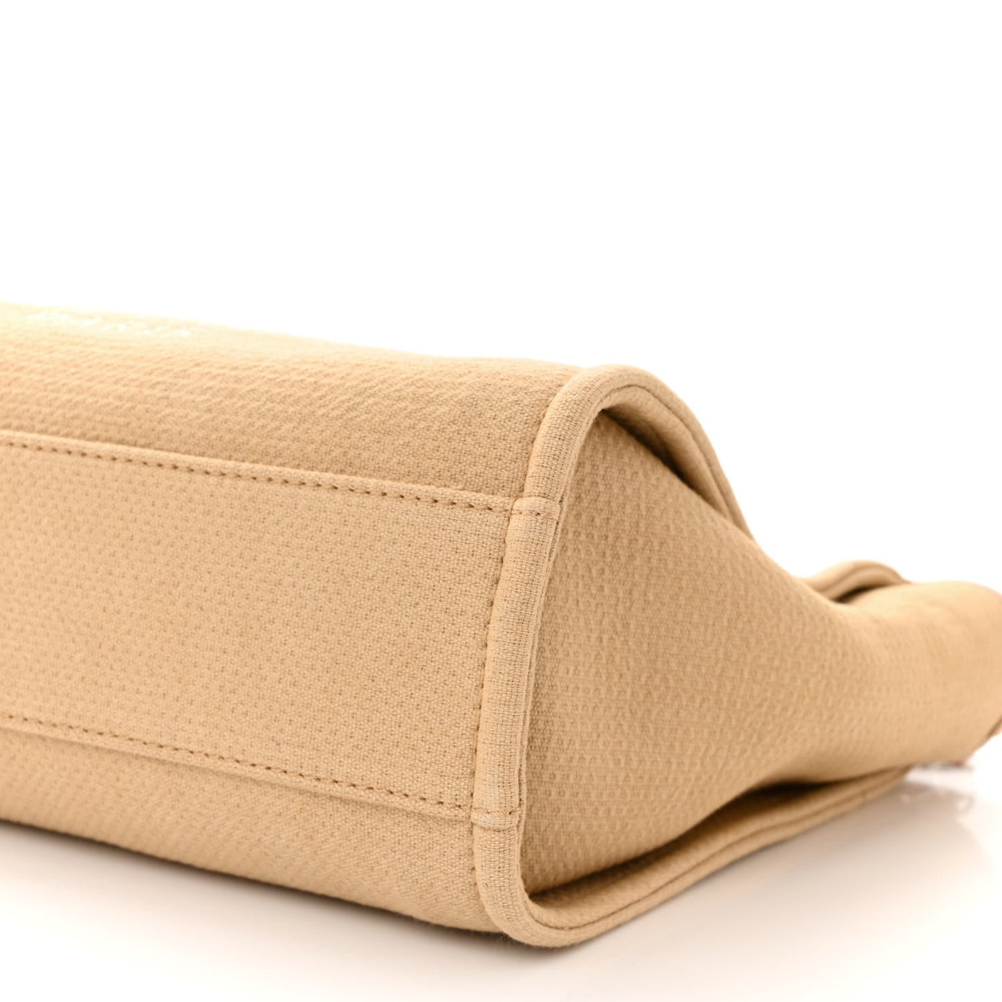 Mixed Fibers Small Deauville Tote Beige