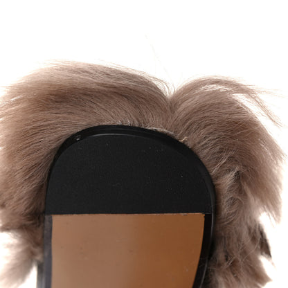 Gucci Calfskin Fur Womens Princetown Slippers 37.5 Black 12 of 14