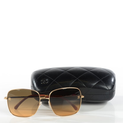 Chanel Lambskin CC Sunglasses 4190-T-Q Gold 6 of 6