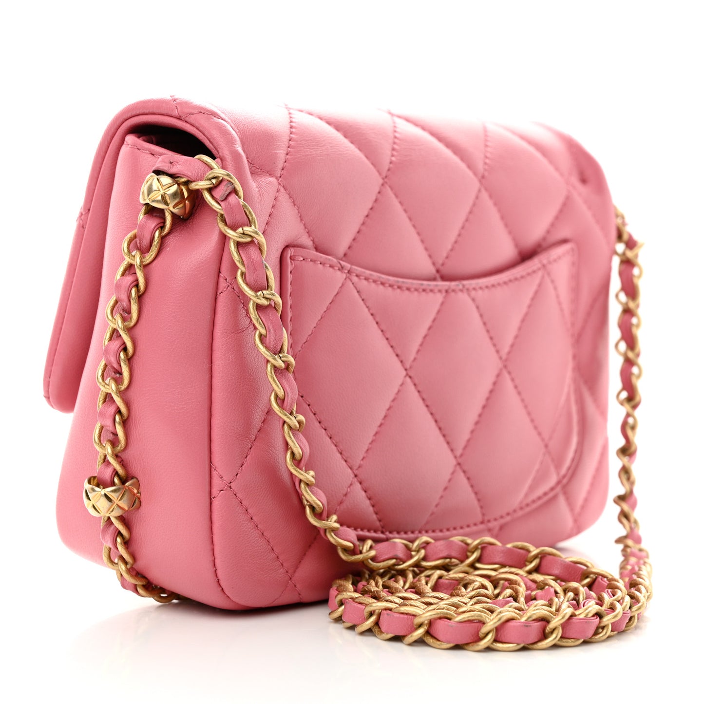 Lambskin Quilted CC Small Dynasty Flap Pink