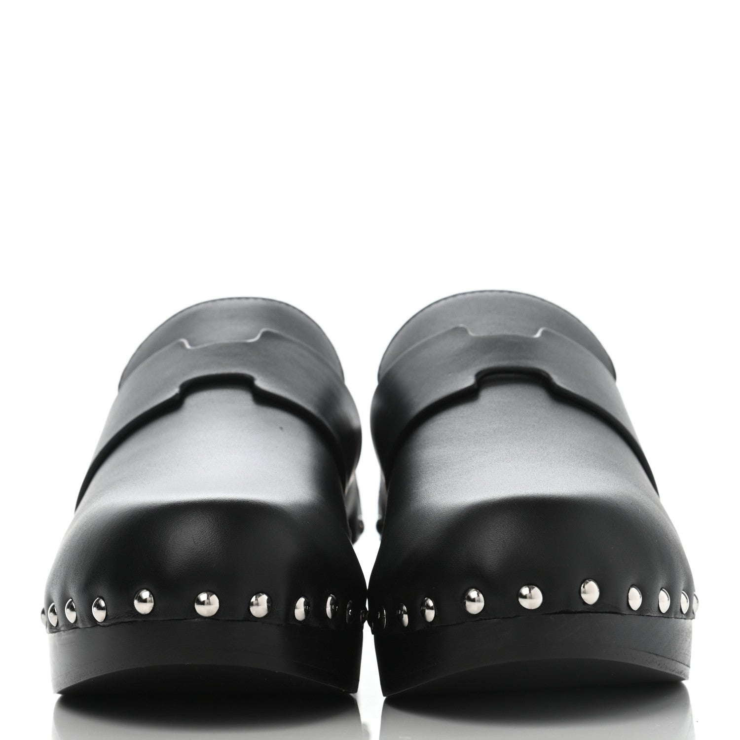 Hermes Calfskin Calya Mules 37 Black 2 of 7
