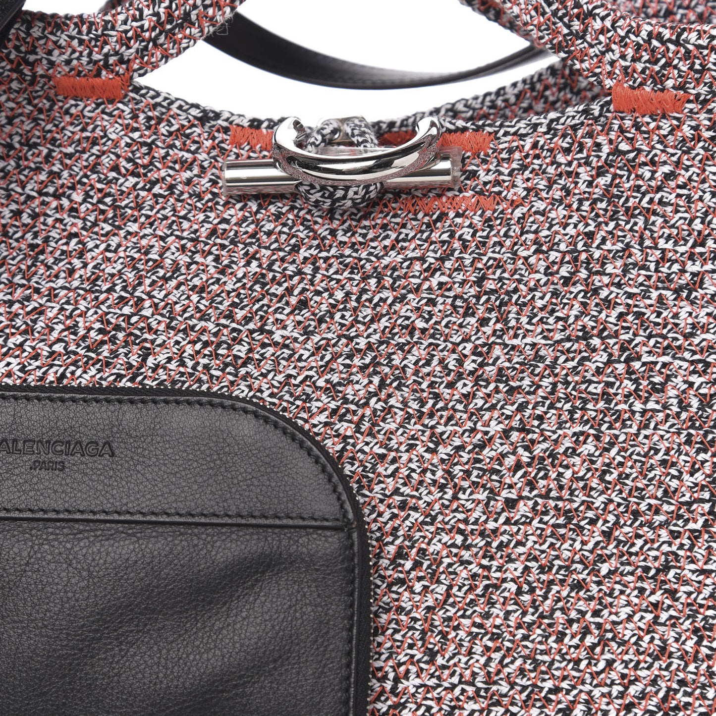 Tweed Toggle Convertible Tote Orange
