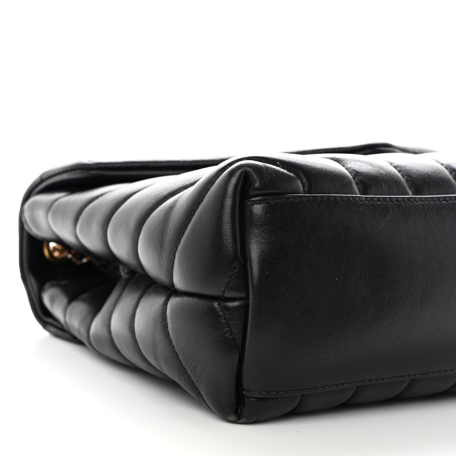Saint Laurent Calfskin Y Quilted Monogram Small Loulou Chain Satchel Black 9 of 13