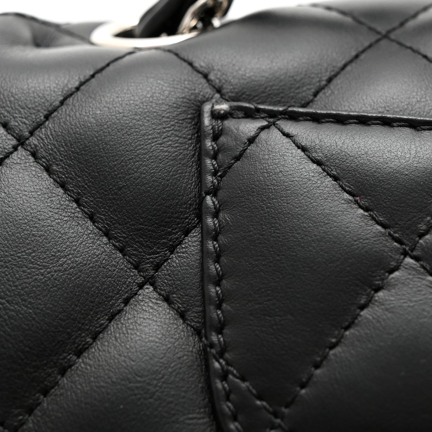 Calfskin Quilted CC Uniform Flap Belt Bag Black