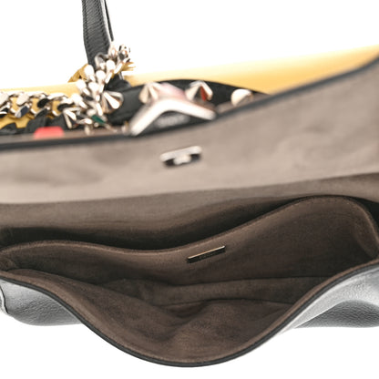 Fendi Vitello Dolce Hypnoteyes Bi-Color Micro Double Baguette Black Grano Multicolor 9 of 12