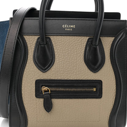 Celine Bullhide Calfskin Nubuck Nano Tri-Color Luggage Light Grey 8 of 15
