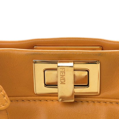 Fendi Nappa Mini Peekaboo Iconic Satchel Giallo Syrup 15 of 21