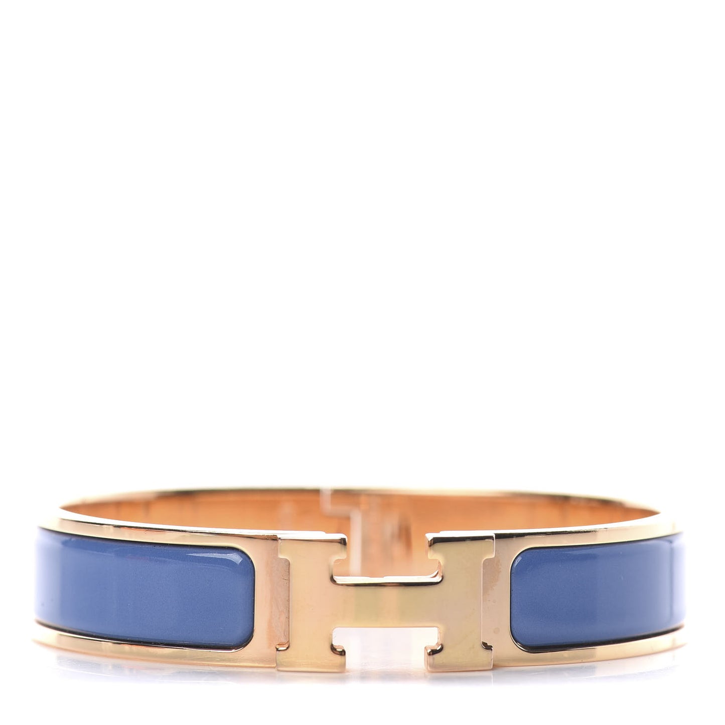 Enamel Narrow Clic Clac H Bracelet PM Bleu Turquin