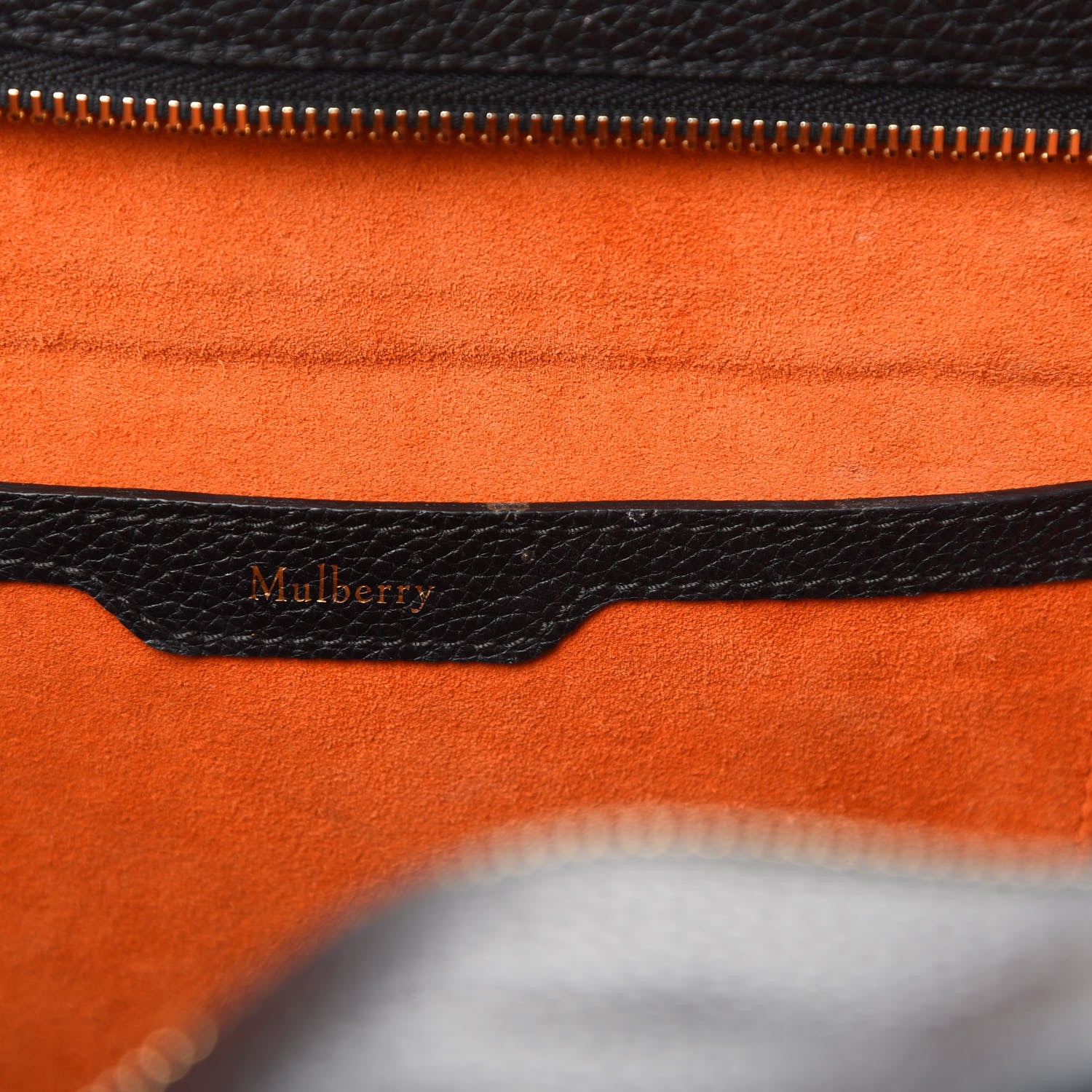 Mulberry Grain Vegetable Tanned Calfskin Zipped Bayswater Black 13 of 17