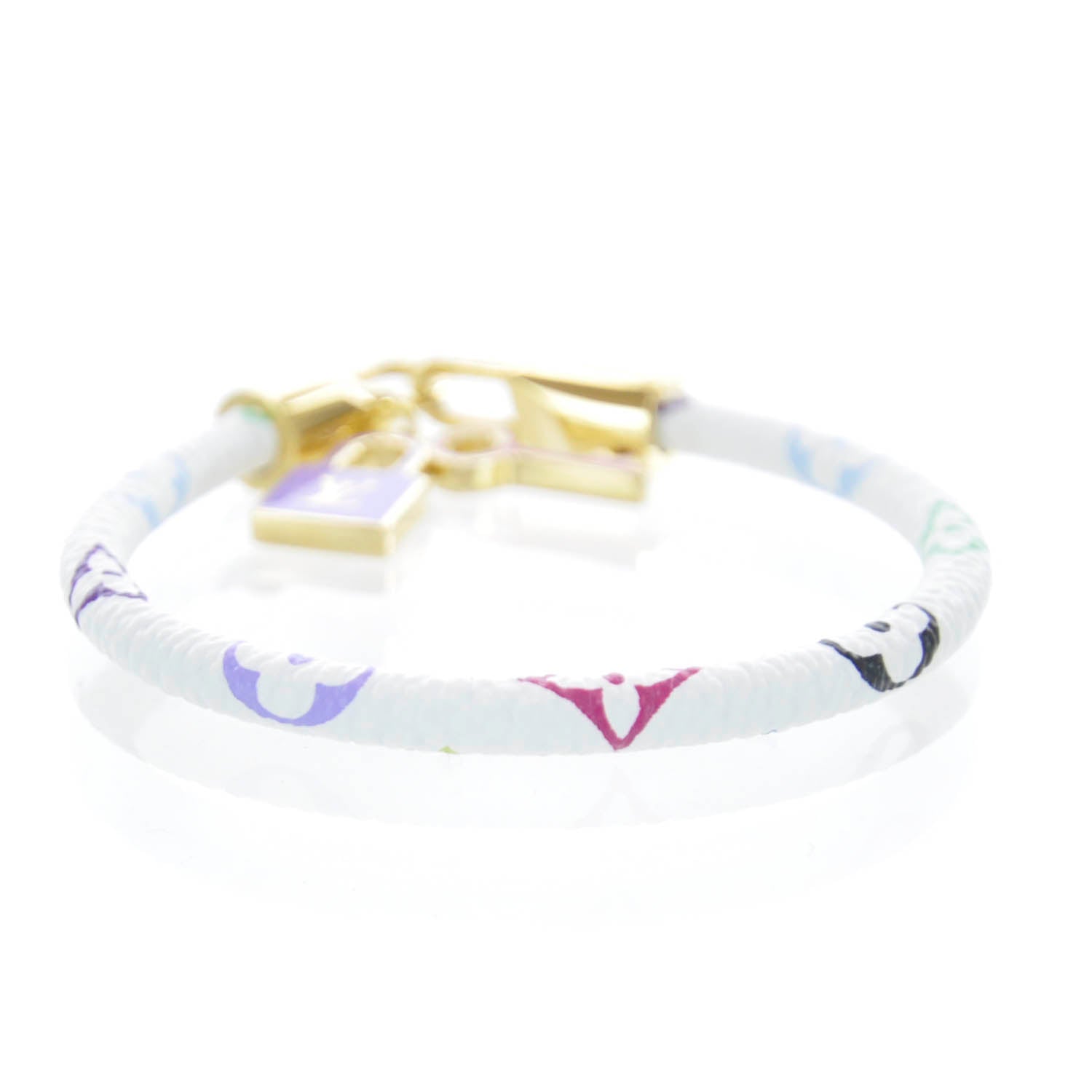 Louis Vuitton Monogram Multicolor Luck It Bracelet 19 White 6 of 6