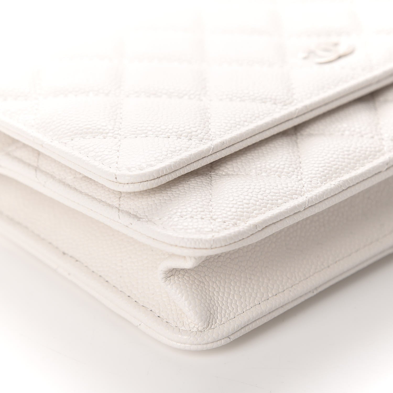 Chanel Caviar Quilted Wallet On Chain WOC White 6 of 12