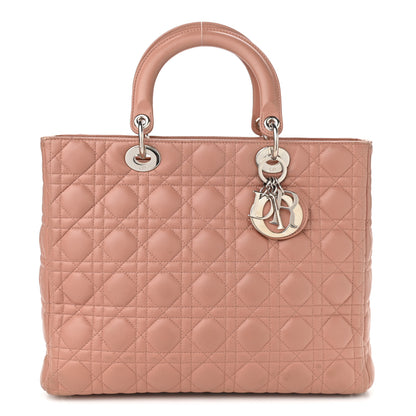 Christian Dior Lambskin Cannage Large Lady Dior Fard 1 of 12