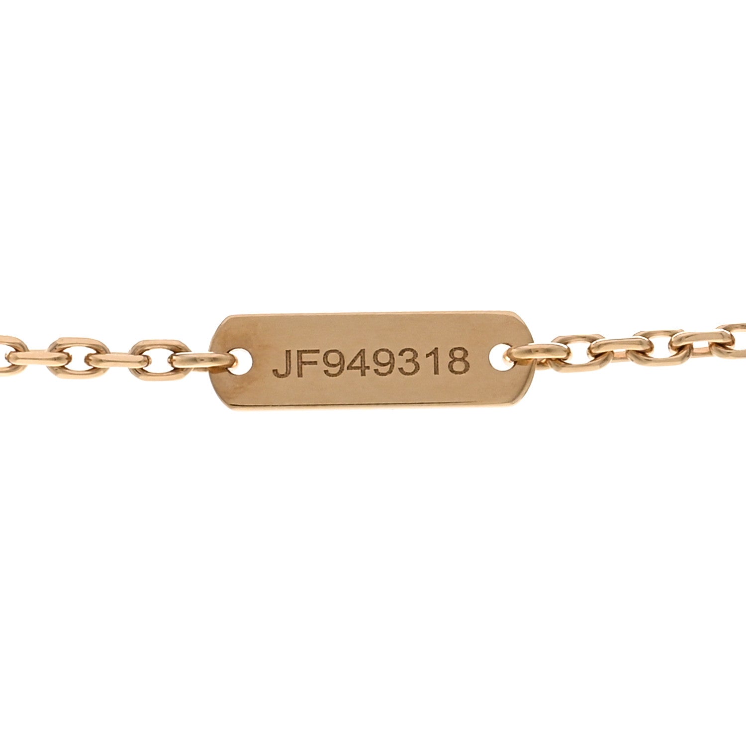 Van Cleef & Arpels 18K Yellow Gold Guilloché Vintage Alhambra Pendant Necklace 5 of 6