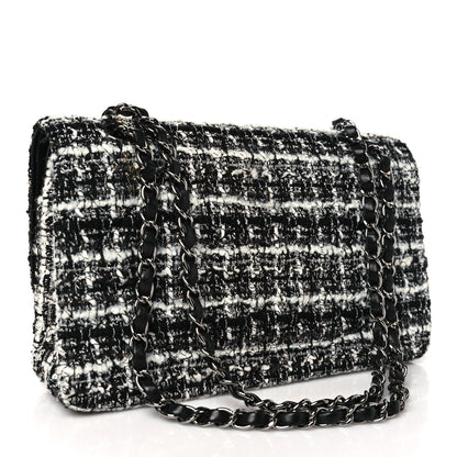 Chanel Tweed Quilted Medium Double Flap Black 3 of 13