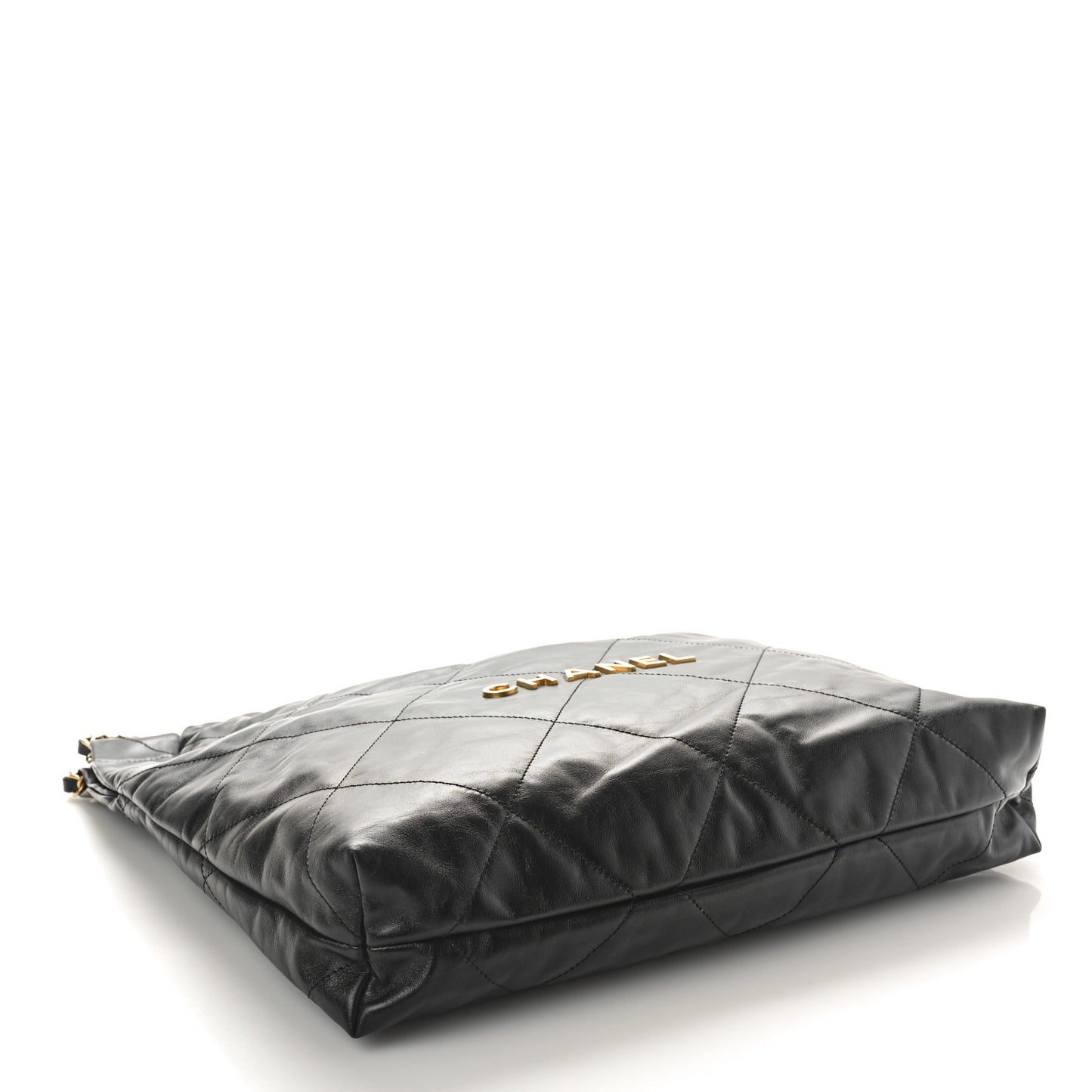 Shiny Calfskin Quilted Chanel 22 Black
