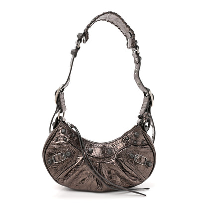 Balenciaga Metallic Agneau Arena Le Cagole Shoulder Bag XS Dark Bronze 1 of 11