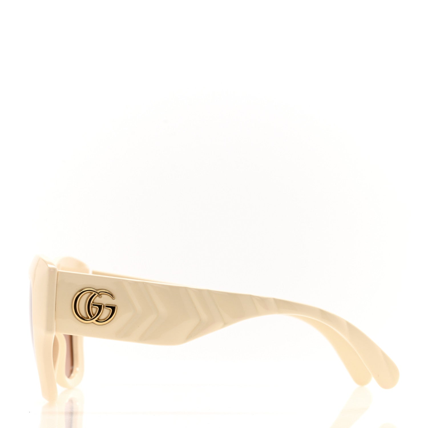 Gucci Acetate GG Butterfly Sunglasses GG0808S Ivory 3 of 8