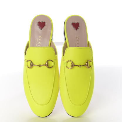 Gucci Calfskin Womens Princetown Slippers 35 Yellow Fluo 5 of 11