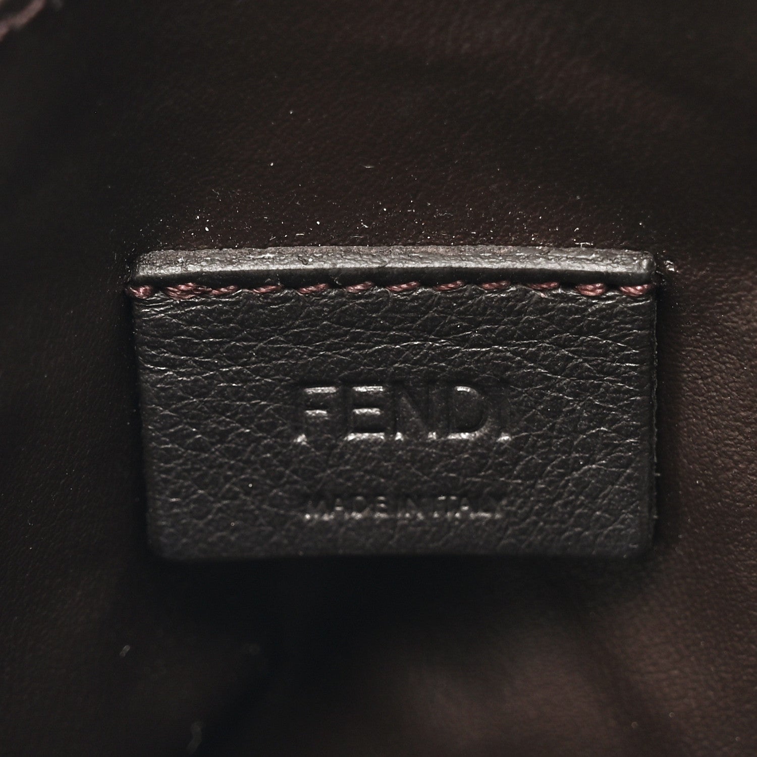 Fendi X SARAH COLEMAN Fabric Jacquard Vitello King FF Vertigo Medium Trapezoid Beauty Pouch Tobacco Moro Black 6 of 7