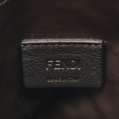 Fendi X SARAH COLEMAN Fabric Jacquard Vitello King FF Vertigo Medium Trapezoid Beauty Pouch Tobacco Moro Black 6 of 7