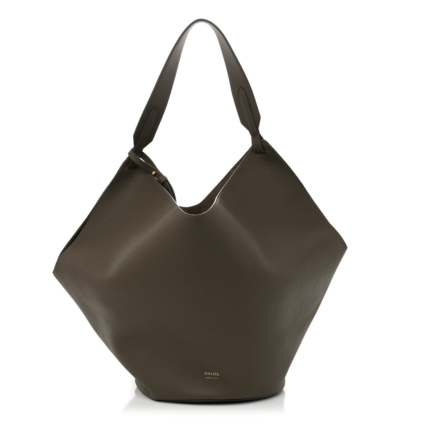 Pebbled Sport Calfskin Medium Lotus Tote Elephant