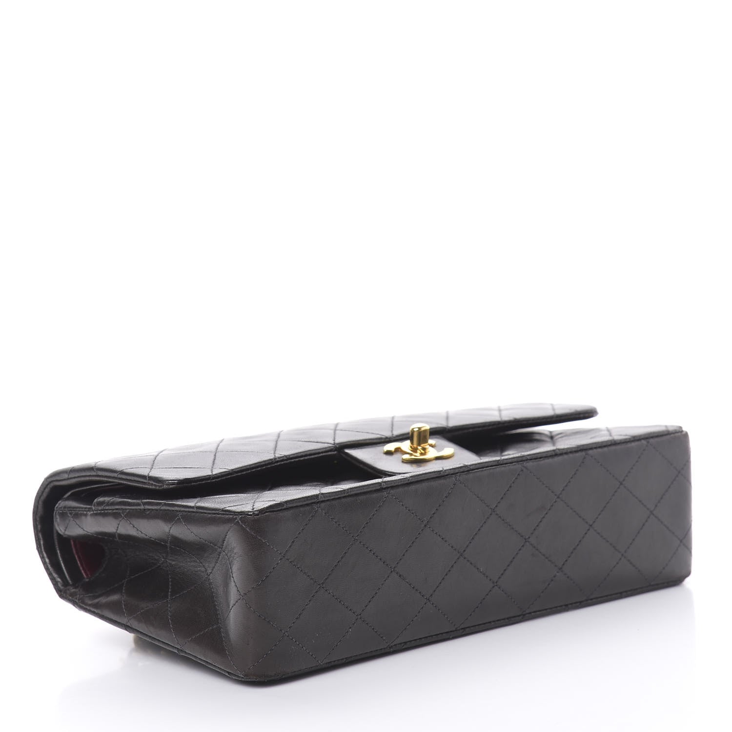 Chanel Lambskin Quilted Medium Double Flap Black 4 of 15
