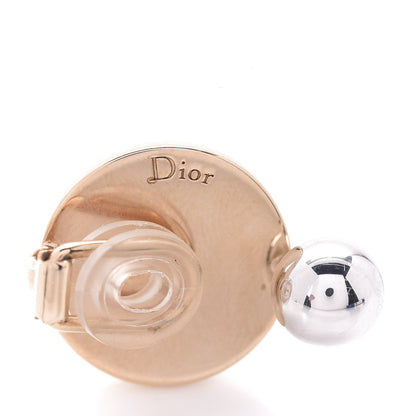 Christian Dior Resin Clip On Earrings Black Gold Silver 4 of 5